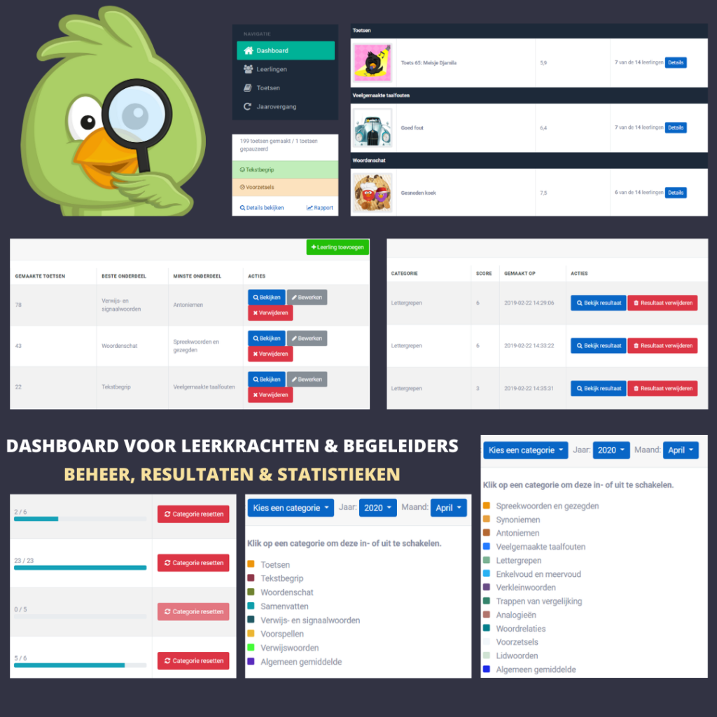 ONLINE BEGRIJPEND LEZEN OEFENEN - LEESMEES - DASHBOARD VOOR LEERKRACHTEN EN BEGELEIDERS (2)